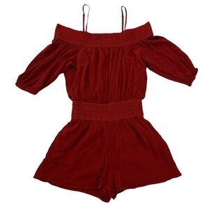 Purple Snow Red Spaghetti strap Romper size Small